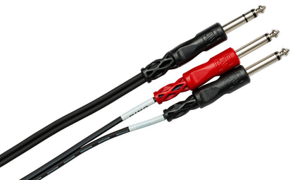 HOSA STP203 Insert Cable 1/4" TRS to Dual 1/4" TS 3m