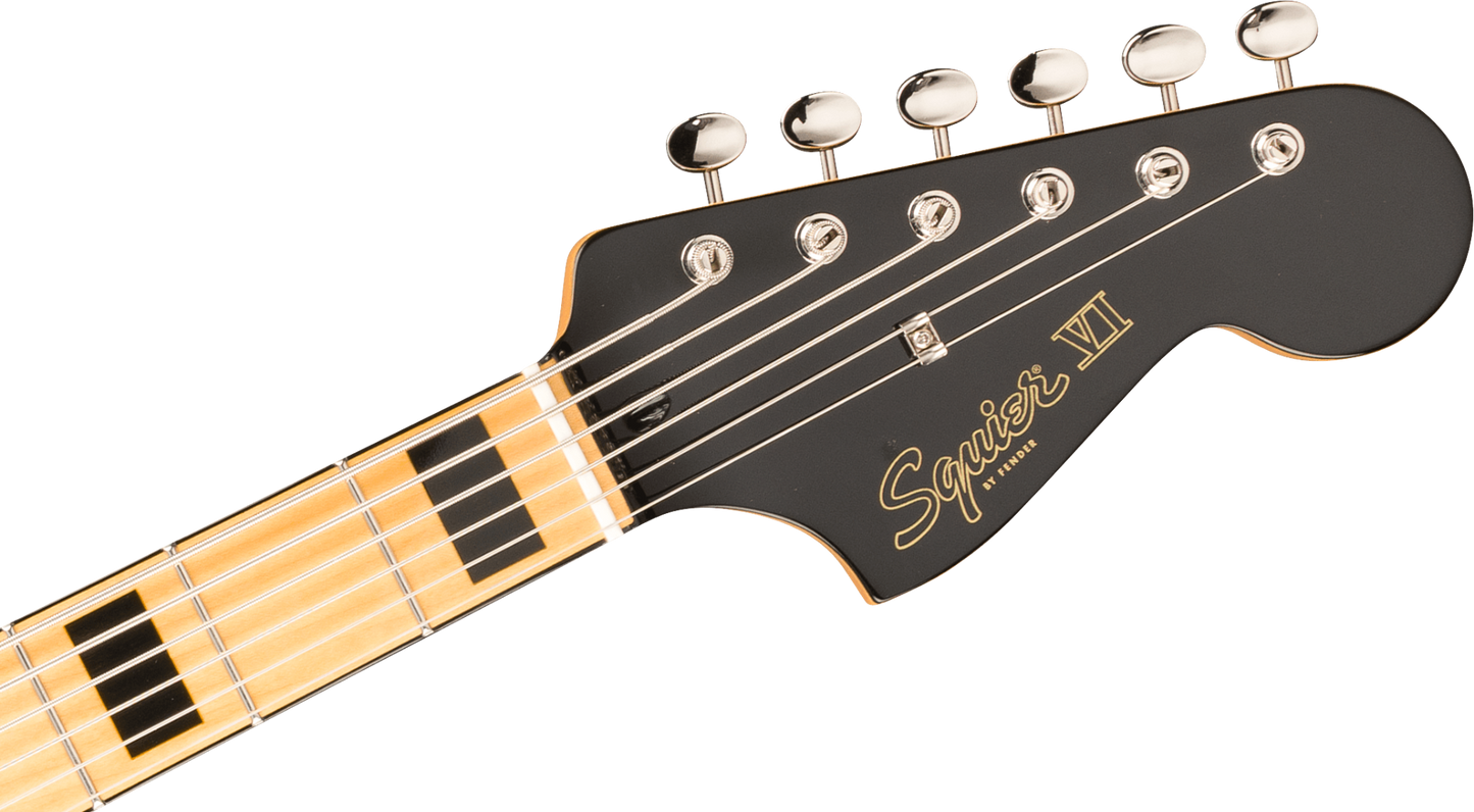 Squier FSR Classic Vibe™ Bass VI, Maple Fingerboard, Black Pickguard, Matching Headstock in Black