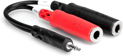 Hosa YMP137 3.5 mm TRS to Dual 1/4" TSF Stereo Breakout Cable