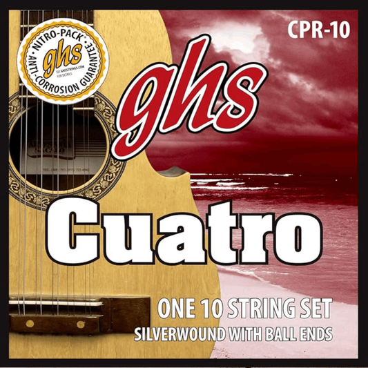 GHS CPR 10 Cuatro Puerto Rican 10 Strings Silverwound 11-41 Gauge