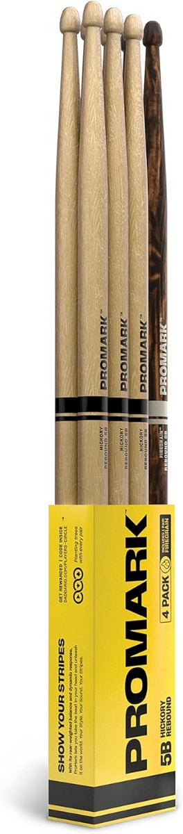 ProMark Rebound 5B Lacquered Hickory Drumstick
