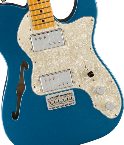 Fender American Vintage II 1972 Telecaster Thinline, Maple Fingerboard in Lake Placid Blue