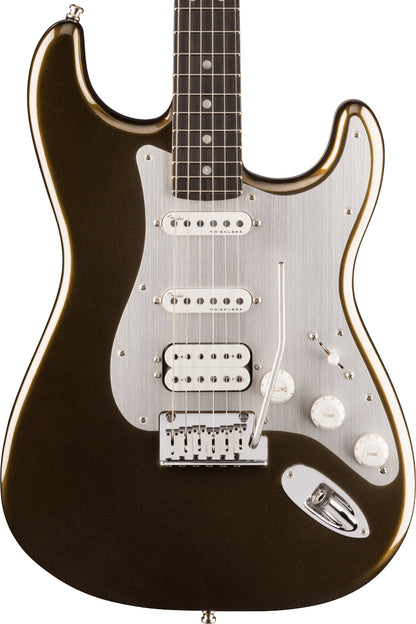 Fender American Ultra II Stratocaster HSS, Ebony Fingerboard in Texas Tea