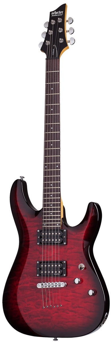 Schecter C 6 Plus in See Thru Cherry Burst