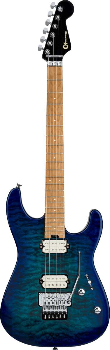 Charvel Pro-Mod Plus San Dimas Style 1 HH FR CM, Carmalized Maple Fingerboard in Chlorine Burst