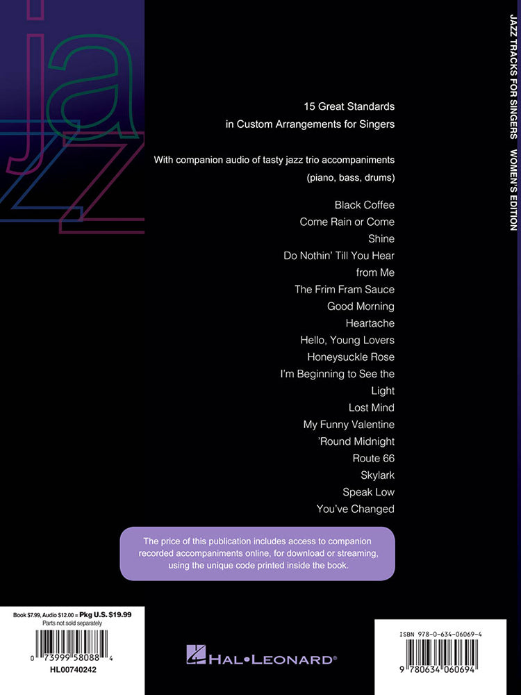 Jazz Tracks For Singers Women's Edition BK/CD