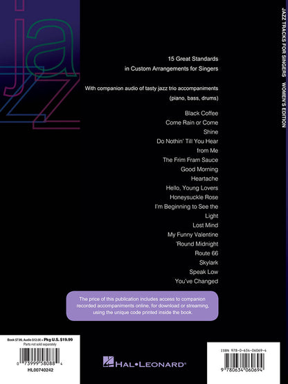 Jazz Tracks For Singers Women's Edition BK/CD