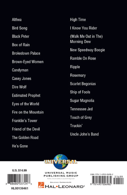 Grateful Dead Guitar Chord Songbook