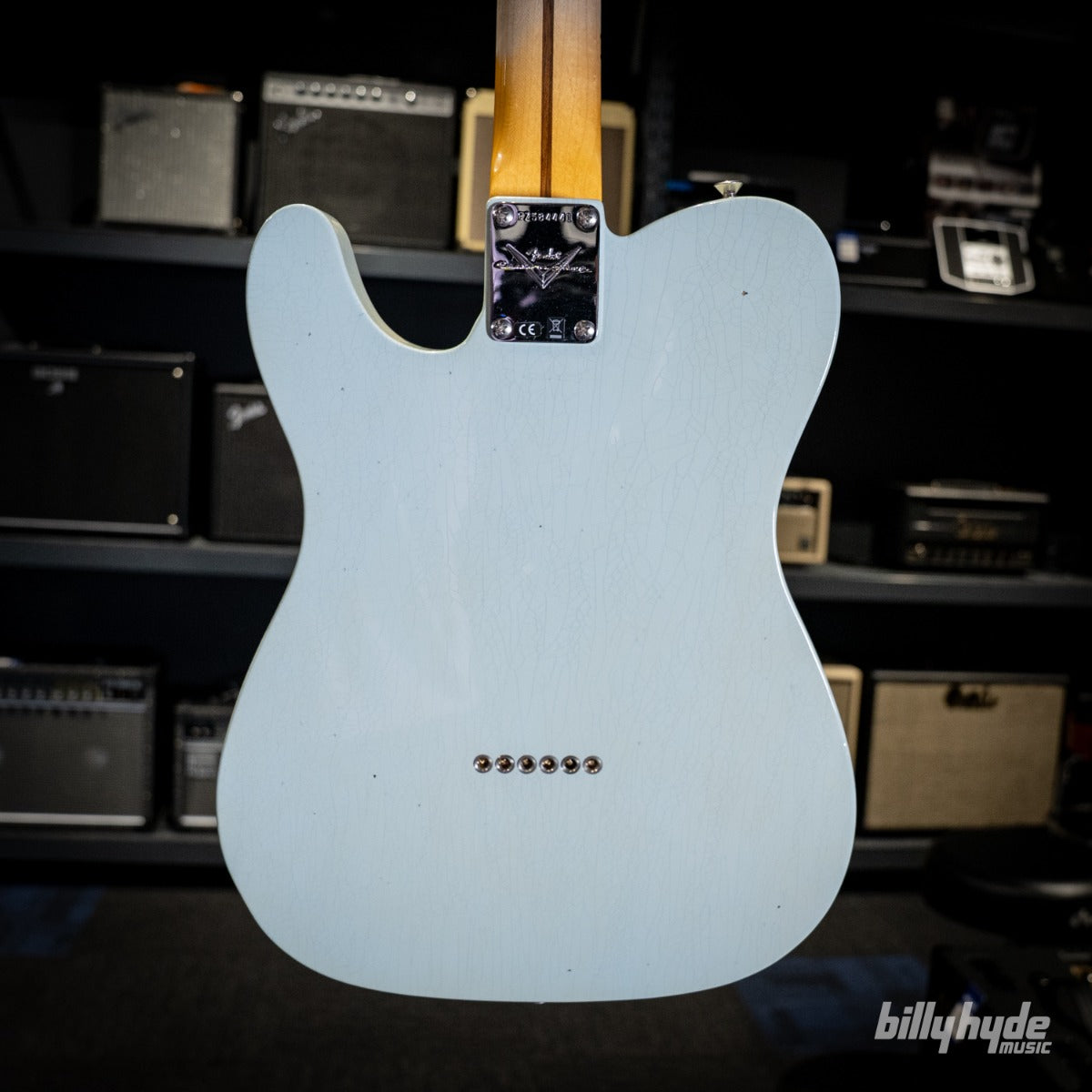 Fender Custom Shop 1955 Telecaster Journeyman Relic with Closet Classic Hardware Electric Guitar in Super Aged Sonic Blue