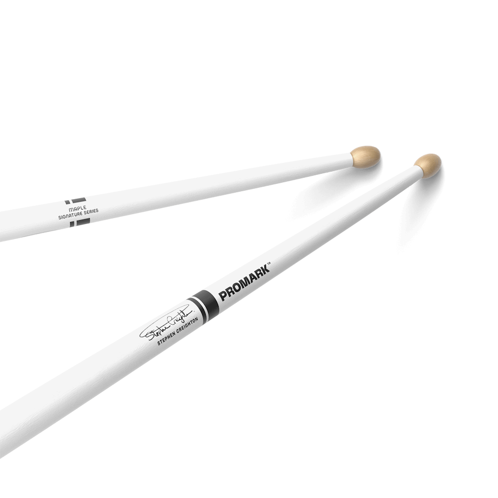 Promark Stephen Creighton Painted Maple Drum Stick in White
