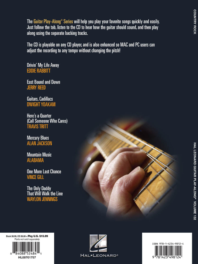 Country Rock Guitar Play Along Volume 132 Guitar Tab BK/CD
