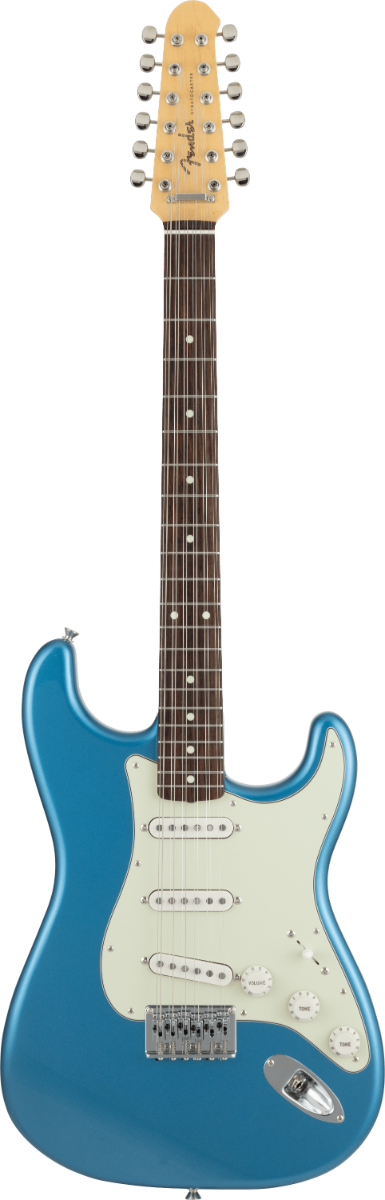 Fender MIJ Limited Stratocaster XII Electric Guitar, Rosewood Fingerboard in Lake Placid Blue