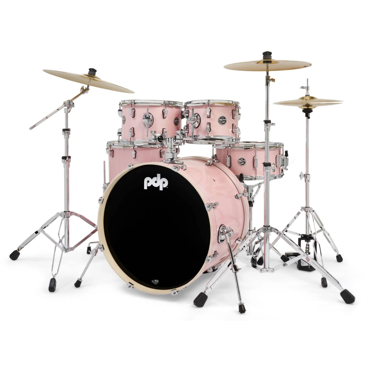 PDP MainStage 5pc Drum Kit w/Paiste Cymbals & Stool in Pale Rose