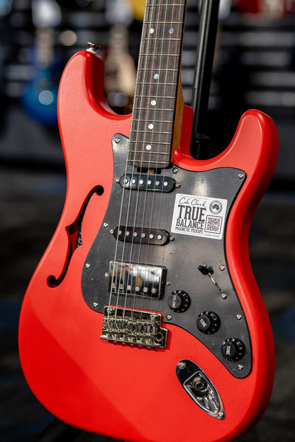 Cole Clark HB Hollow Baby, HSS, Black Pickguard in Red