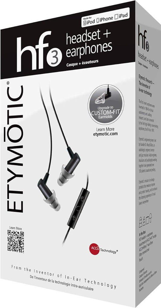 Etymotic hf3 Earphones and Headset