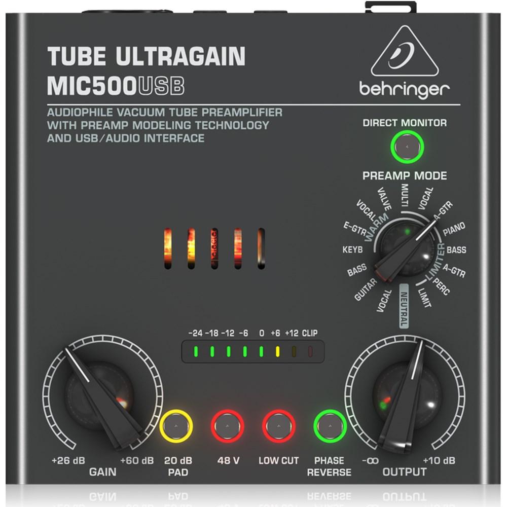 Behringer Tube Ultragrain MIC500USB  Audiophile Vacuum Tube Preamplifier