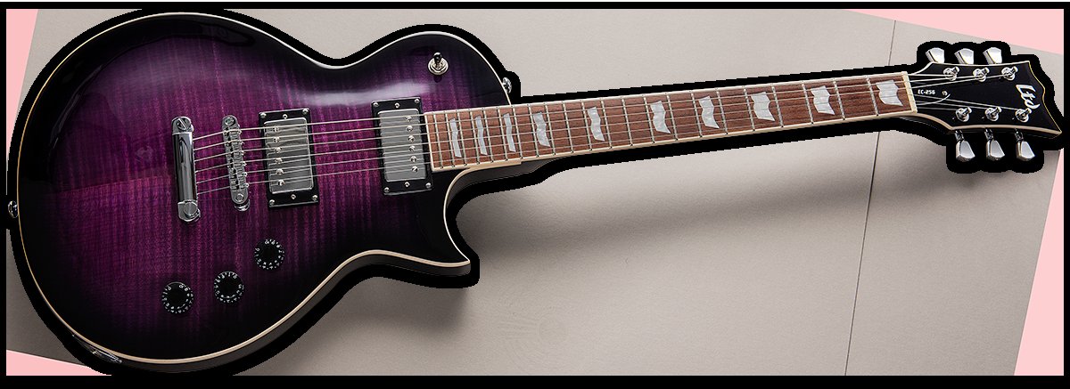 ESP LTD EC 256 Electric Guitar in See Thru Purple Sunburst