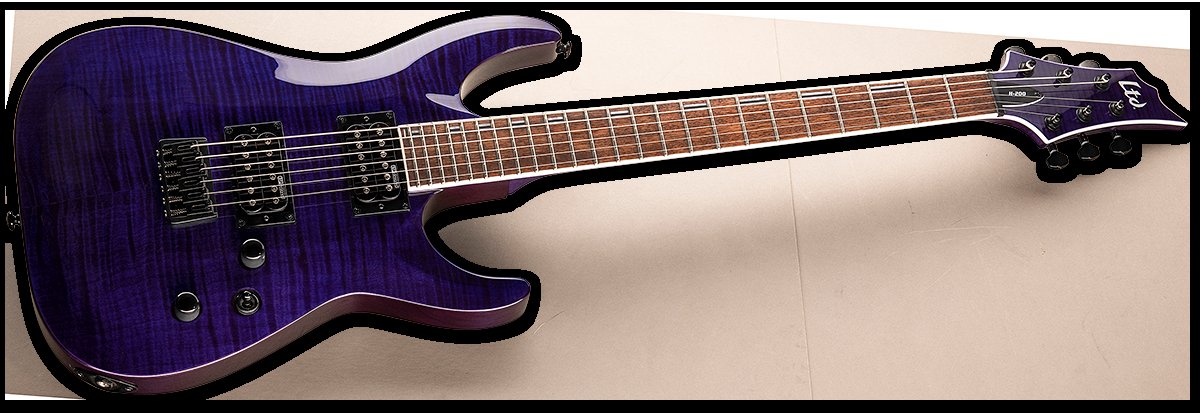 ESP LTD H 200FM  Electric Guitar in See Thru Purple