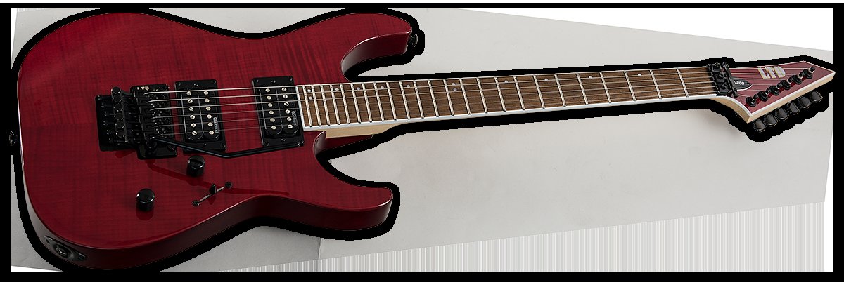 ESP LTD M 200FM Electric Guitar in See Thru Red