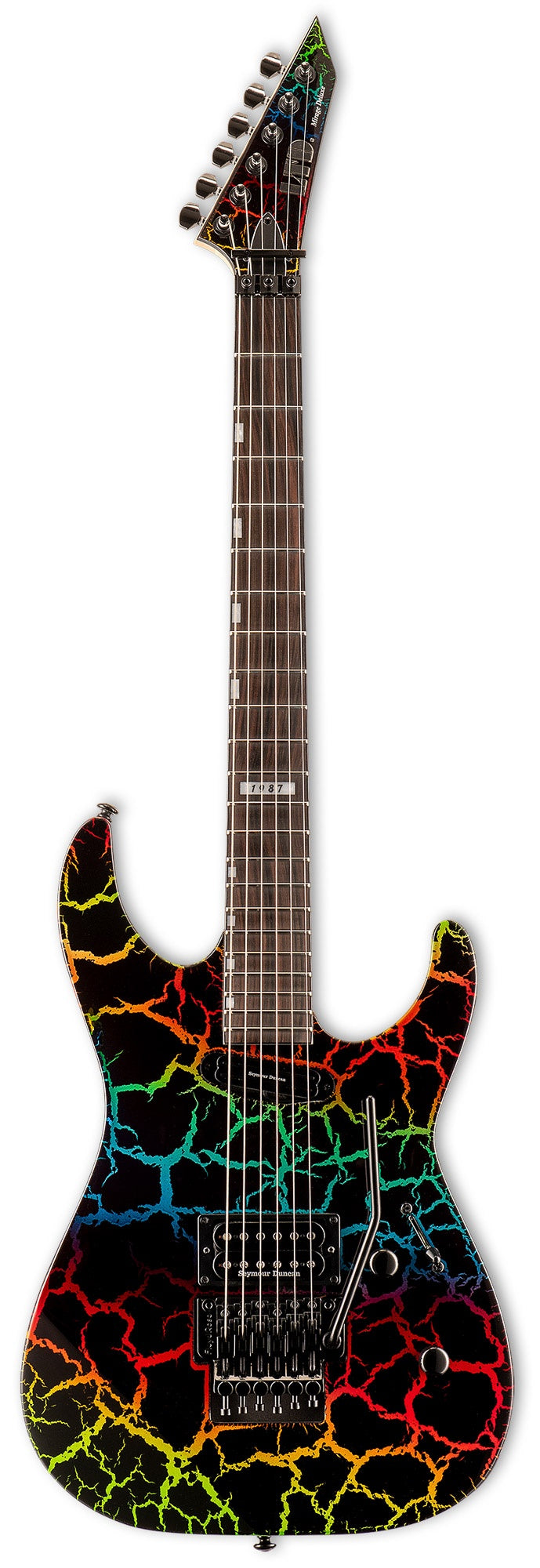 ESP LTD Mirage Deluxe 87 in Rainbow Crackle
