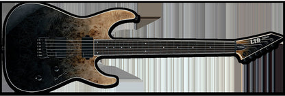 ESP LTD M-1000HT Burled Poplar Top in Black Fade