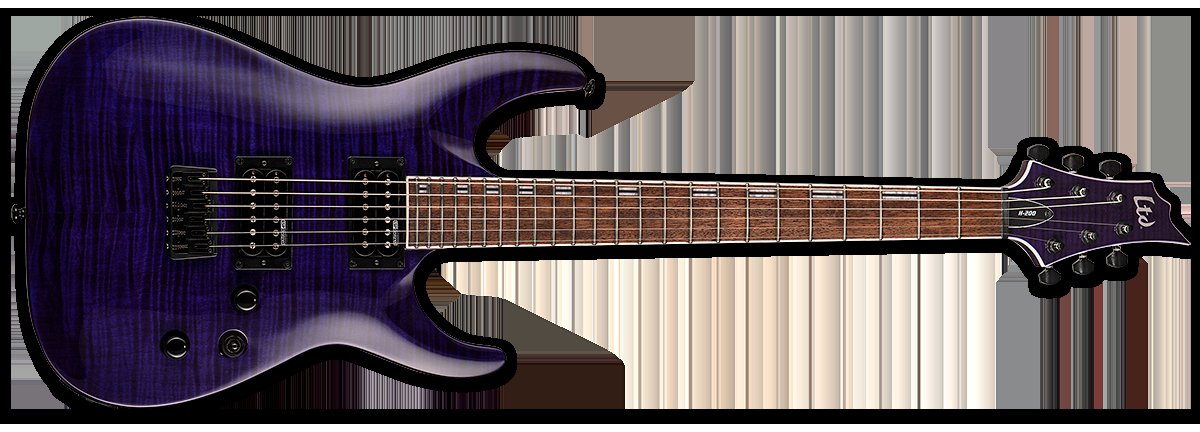 ESP LTD H 200FM  Electric Guitar in See Thru Purple