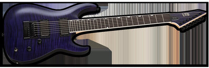 ESP LTD SH 7 EverTune Brian (Head) Welch Signature  Series 7 Strings Electric Guitar in See Thru Purple