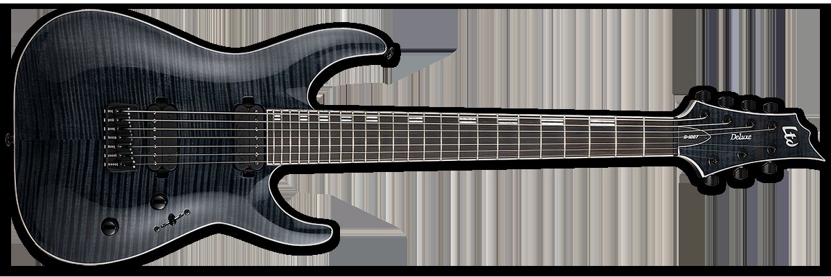 ESP H 1007 7 String in See Thru Black