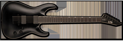 ESP LTD MH 400B Baritone in Black Satin