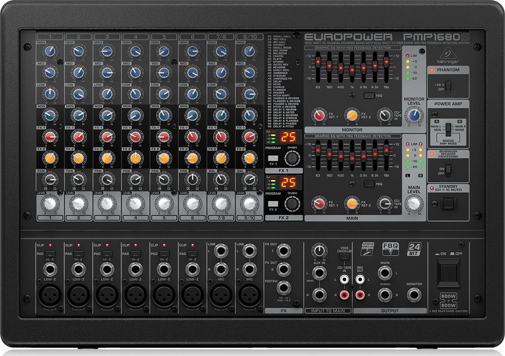 Behringer Europower PMP1680S 1600W 10 Channel Powered Mixer