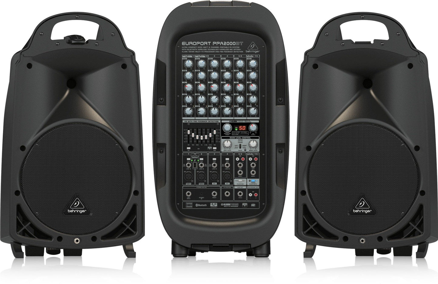 Behringer Europort PPA2000BT Ultra Compact 2000W 8 Channel Portable PA System