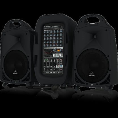 Behringer Europort PPA2000BT Ultra Compact 2000W 8 Channel Portable PA System