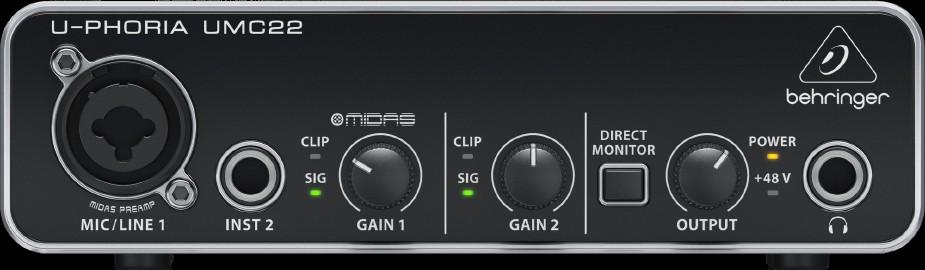 Behringer U Phoria UMC22 Interface