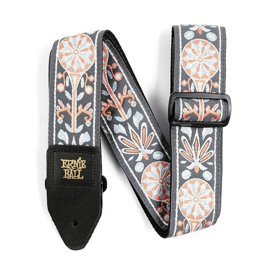 Ernie Ball Classis Jacquard Guitar Or Bass Strap in Tangerine Nightmist