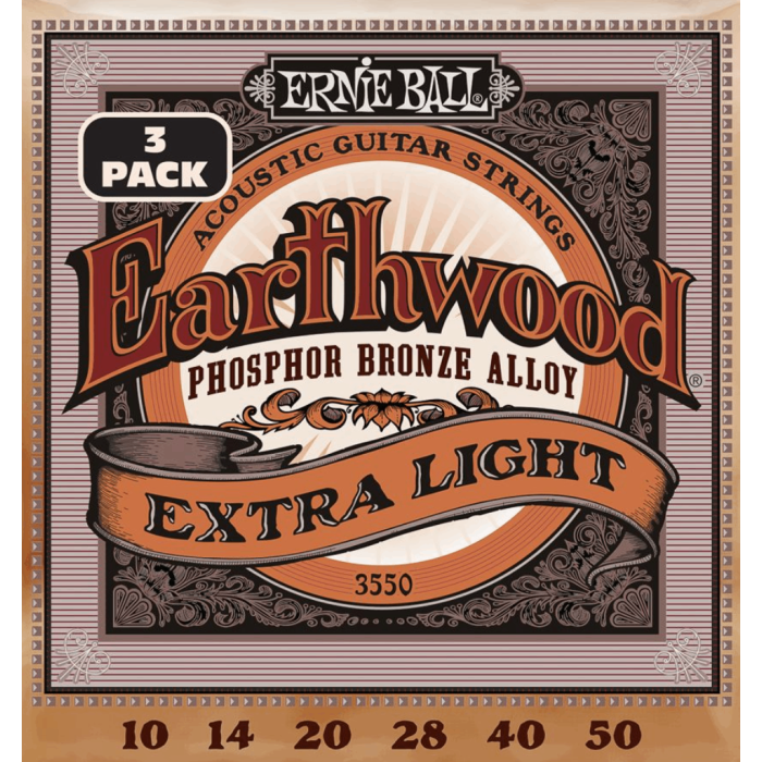 Ernie Ball Earthwood Extra Light Phosphor Bronze Acoustic Guitar