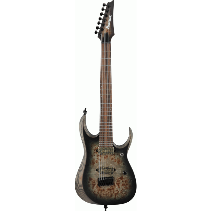 Ibanez RGD71ALPA 7 String in Charcoal Burst Black Stained Flat