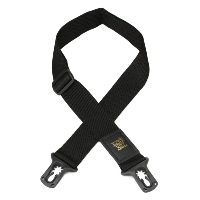 Ernie Ball Polypro PolyLock Guitar Strap Or Bass Strap in Black
