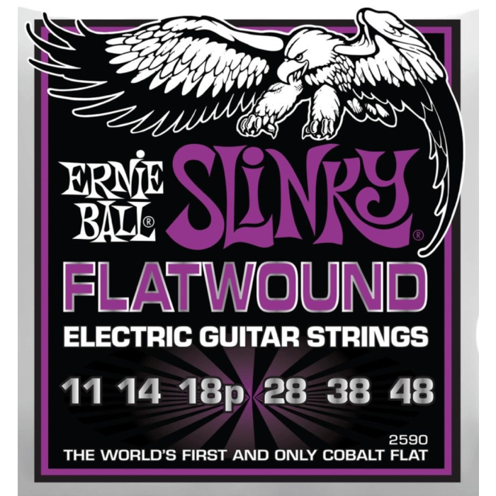 Ernie Ball Power Slinky Flatwound Electric Guitar Strings 11 48 Gauge