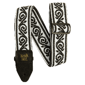Ernie Ball Classis Jacquard Guitar Or Bass Strap in Black Vine