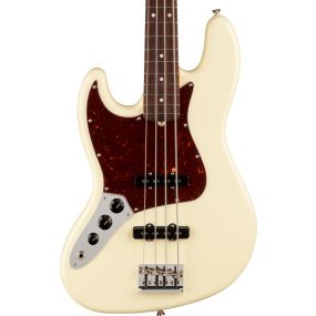 Fender American Professional II Jazz Bass Left Hand, Rosewood Fingerboard in Olympic White
