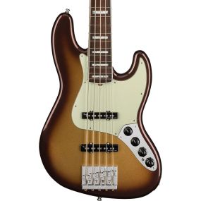 Fender American Ultra Jazz Bass V, Rosewood Fingerboard in Mocha Burst