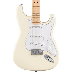 Fender Standard Stratocaster, Maple Fingerboard in White Pickguard in Olympic White