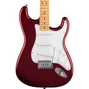 Fender Standard Stratocaster, Maple Fingerboard in White Pickguard in Candy Cola