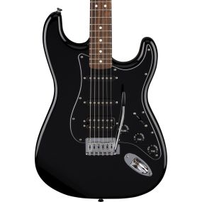 Fender Standard Stratocaster HSS, Laurel Fingerboard in Black Pickguard in Black