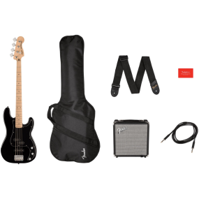 Squier Affinity Series Precision Bass PJ Pack, Maple Fingerboard in Black