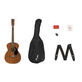 Fender CC60S Concert Pack V2 Acoustic Guitar Starter Pack in All Mahogany