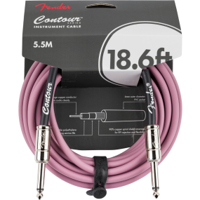 Fender Contour 18.6' Instrument Cable in Burgundy Mist