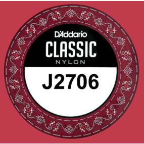 D'Addario J2706 Student Nylon Normal Tension Classical Guitar Single 6th String .043  Gauge