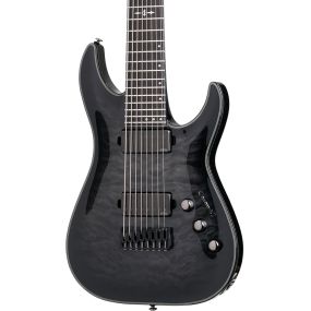 Schecter Hellraiser Hybrid C 8 8 String in Trans Black Burst