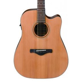Ibanez AW65ECE Artwood Solid Acoustic Guitar in Natural Low Gloss